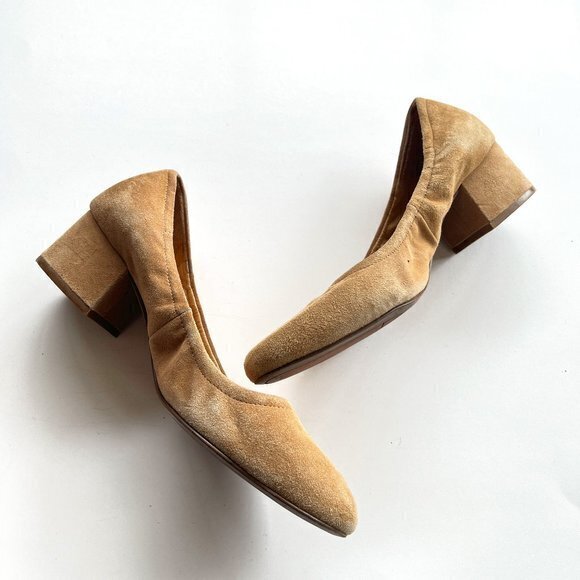 Franco Sarto Flicker Beige Suede‎ Leather Womens Size 9M Round Toe Slip O… - Picture 1 of 9